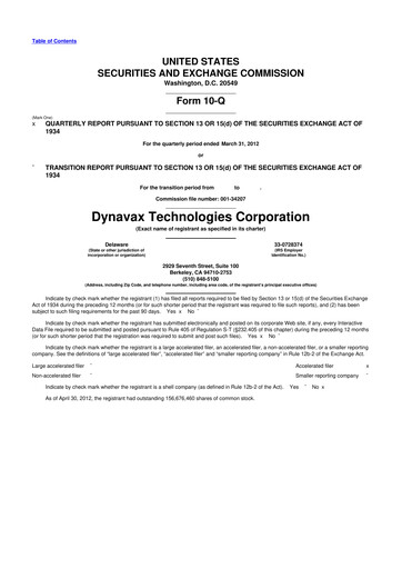Thumbnail Dynavax Technologies
 10-Q Quarterly Report FY2012 