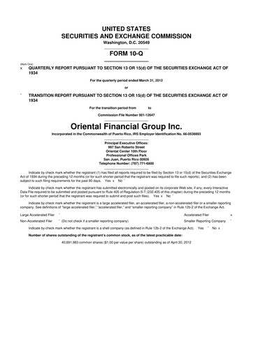 Thumbnail OFG Bancorp
 10-Q Quarterly Report FY 