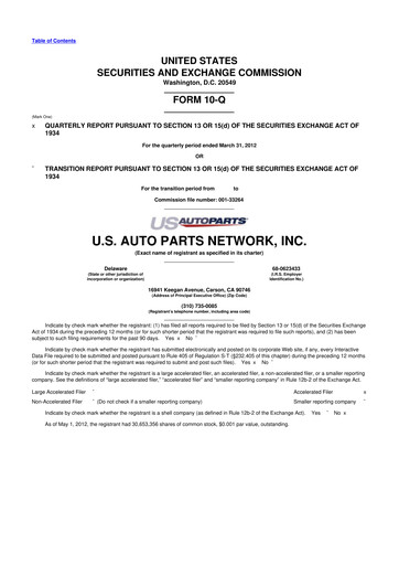 Thumbnail CarParts.com
 10-Q Quarterly Report FY 