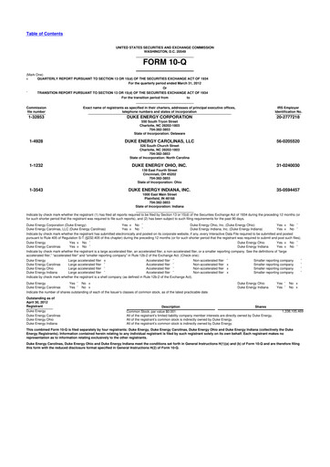 Thumbnail Duke Energy 10-Q Quarterly Report FY2012 