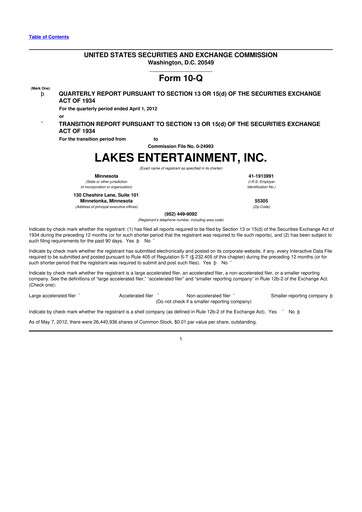 Thumbnail Golden Entertainment
 10-Q Quarterly Report FY2012 