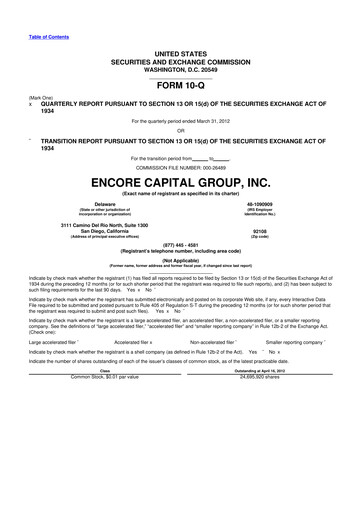 Thumbnail Encore Capital Group 10-Q Quarterly Report FY2012 