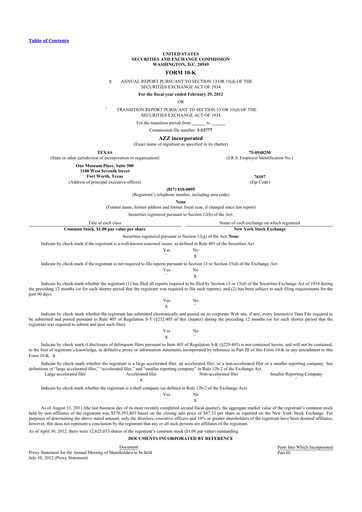 Thumbnail AZZ 10-K Annual Report 2012