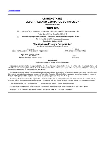 Thumbnail Expand Energy 10-Q Quarterly Report FY2012 