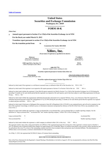 Thumbnail Xilinx 10-K Annual Report 2012