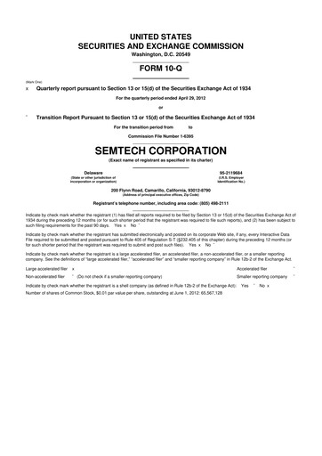 Vorschaubild Semtech 10-Q Quartalsbericht 2013 
