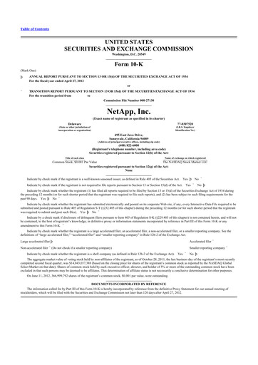 Thumbnail NetApp
 10-K Annual Report 2012