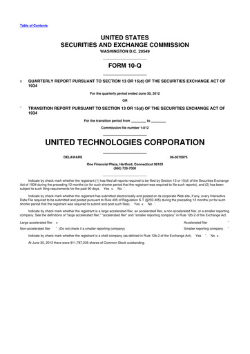 Vorschaubild RTX 10-Q Quartalsbericht 2012 