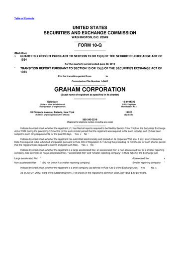 Thumbnail Graham Corporation
 10-Q Quarterly Report FY2013 