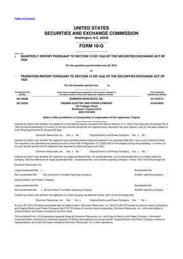 Vorschaubild Dominion Energy 10-Q Quartalsbericht  