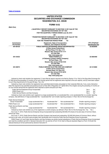 Thumbnail PSEG 10-Q Quarterly Report FY 