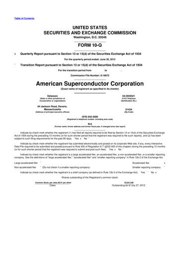 Thumbnail American Superconductor Corporation 10-Q Quarterly Report FY2013 