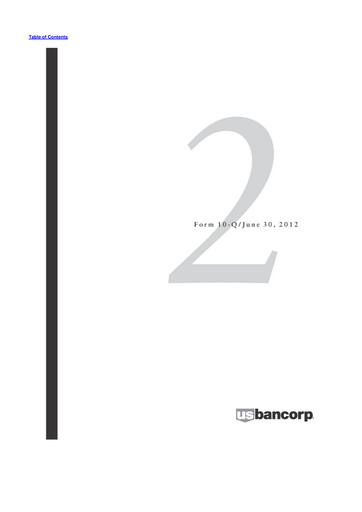 Thumbnail U.S. Bancorp 10-Q Quarterly Report FY2012 