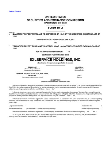 Thumbnail EXL Service
 10-Q Quarterly Report FY2012 