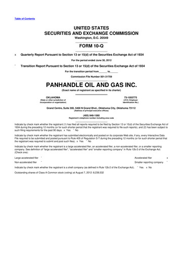 Thumbnail PHX Minerals 10-Q Quarterly Report FY2012 