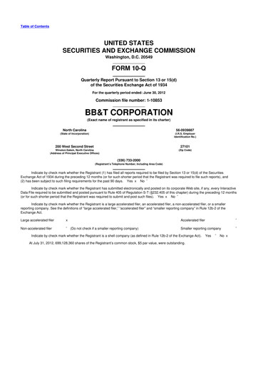 Thumbnail Truist Financial Corporation 10-Q Quarterly Report FY2012 