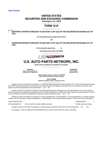 Thumbnail CarParts.com
 10-Q Quarterly Report FY 