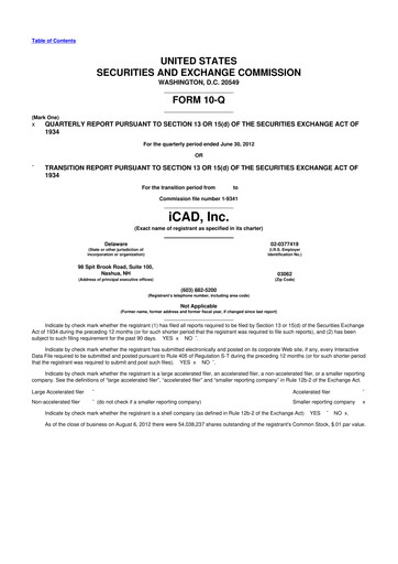 Thumbnail iCAD 10-Q Quarterly Report FY2012 