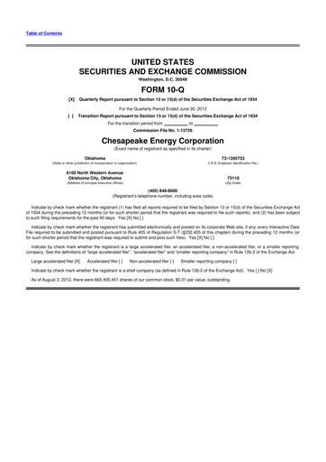 Thumbnail Expand Energy 10-Q Quarterly Report FY2012 