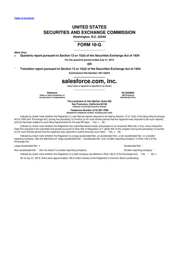Vorschaubild Salesforce 10-Q Quartalsbericht 2013 