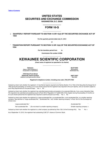 Thumbnail Kewaunee Scientific Corporation 10-Q Quarterly Report FY2013 