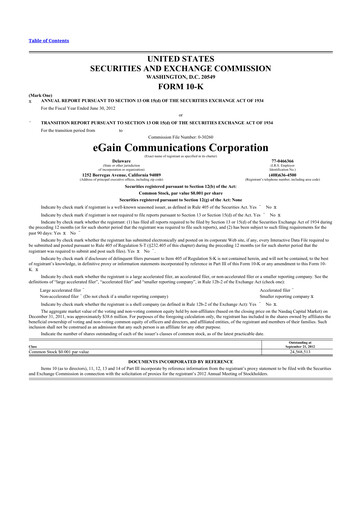 Thumbnail eGain 10-K Annual Report 2012