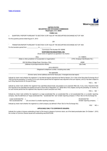 Miniature Worthington Enterprises 10-Q Rapport trimestriel 2013 