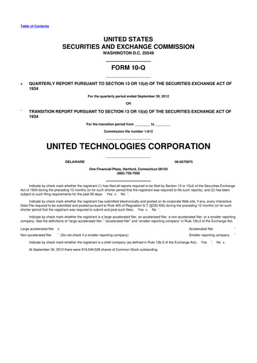 Vorschaubild RTX 10-Q Quartalsbericht 2012 