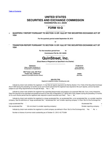 Thumbnail QuinStreet
 10-Q Quarterly Report FY 