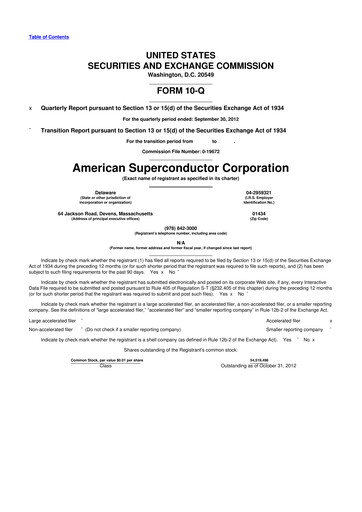 Thumbnail American Superconductor Corporation 10-Q Quarterly Report FY2013 