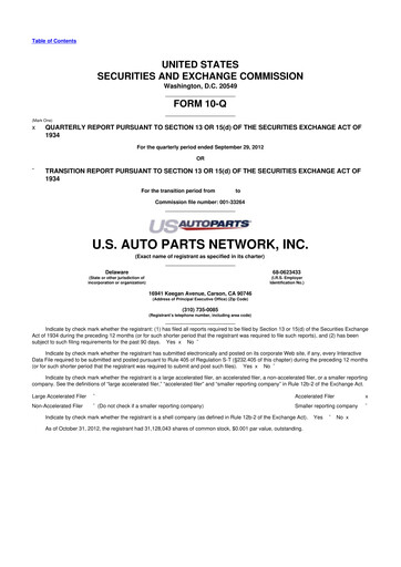 Thumbnail CarParts.com
 10-Q Quarterly Report FY 