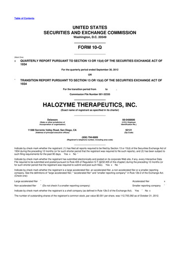 Thumbnail Halozyme Therapeutics 10-Q Quarterly Report FY2012 