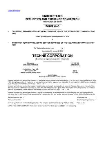 Vorschaubild Bio-Techne 10-Q Quartalsbericht 2013 