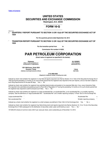 Miniature Par Pacific Holdings 10-Q Rapport trimestriel  