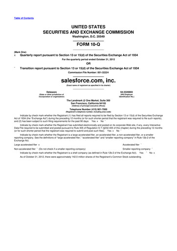 Vorschaubild Salesforce 10-Q Quartalsbericht 2013 