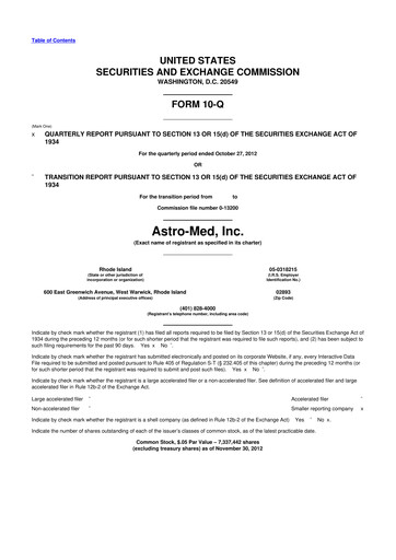 Thumbnail AstroNova, Inc. 10-Q Quarterly Report FY2013 