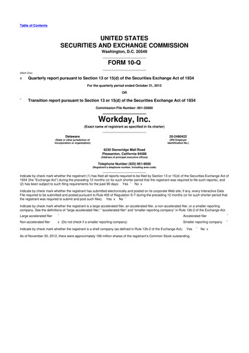 Thumbnail Workday 10-Q Quarterly Report FY2013 