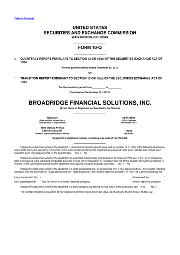 Thumbnail Broadridge Financial Solutions
 10-Q Quarterly Report FY2013 
