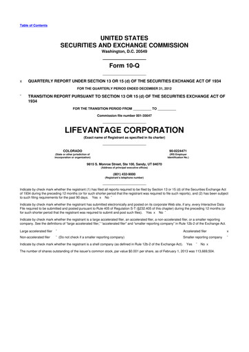 Thumbnail Lifevantage 10-Q Quarterly Report FY 
