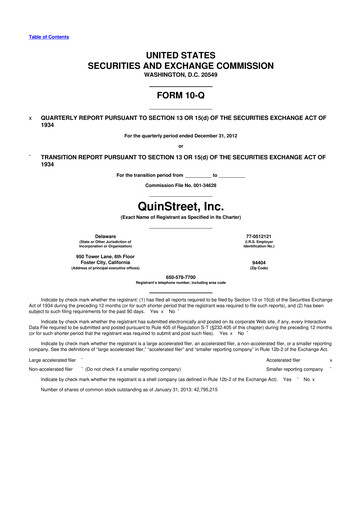 Thumbnail QuinStreet
 10-Q Quarterly Report FY 