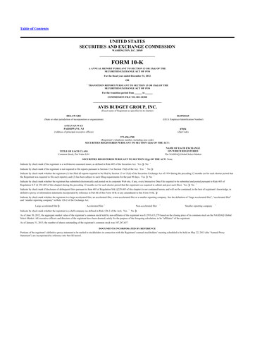 Thumbnail Avis Budget Group
 10-K Annual Report 2012