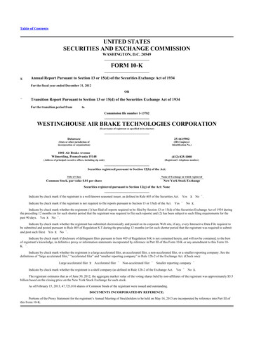 Thumbnail Wabtec 10-K Annual Report 2012