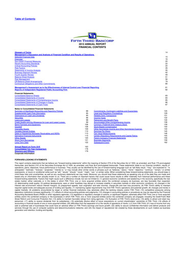 Thumbnail Fifth Third Bank
 10-K Annual Report 
