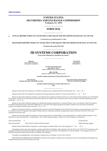 Thumbnail 3D Systems 10-K Annual Report 2012