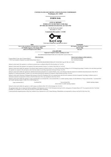 Thumbnail KeyCorp (KeyBank) 10-K Annual Report 2012