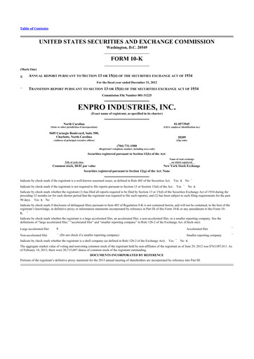 Thumbnail EnPro Industries
 10-K Annual Report 2012