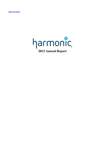 Thumbnail Harmonic Inc. 10-K Annual Report 2012