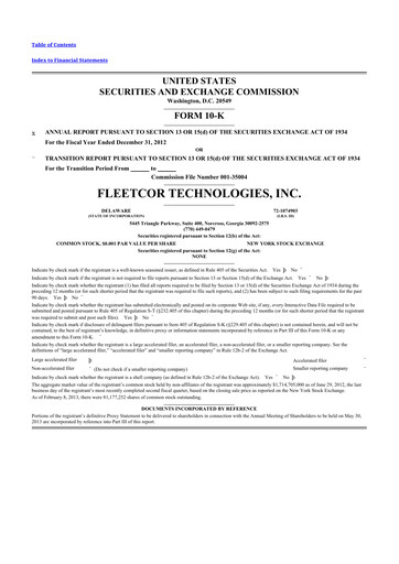 Miniature Corpay 10-K Rapport annuel 2012