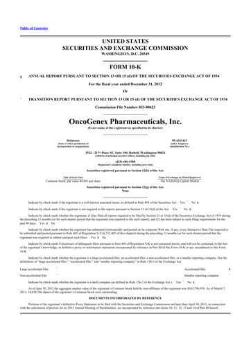 Thumbnail Achieve Life Sciences
 10-K Annual Report 2012