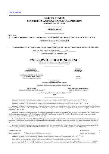 Thumbnail EXL Service
 10-K Annual Report 2012